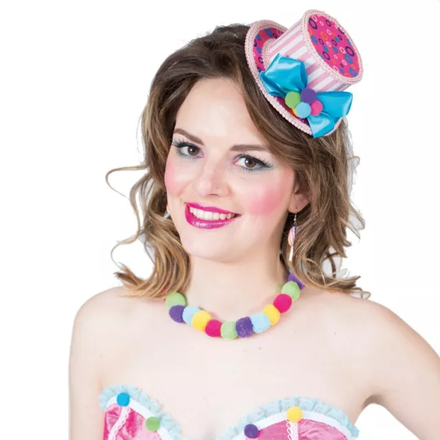 Candy-Girl Mini Sombrero Magdalena de Fiesta Zuckerwatte Lollipop Cilindro Aire