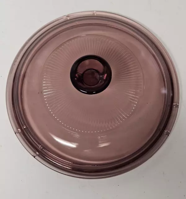 Tapa de repuesto redonda de vidrio de arándano 6" Pyrex Corning Visions V1C