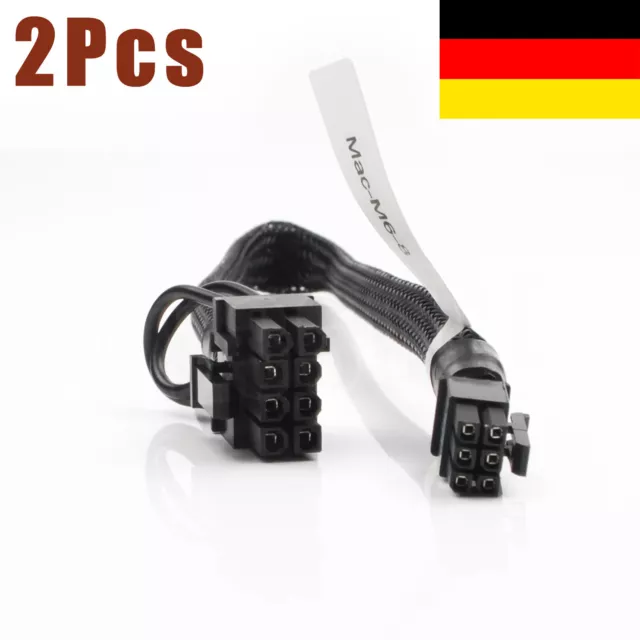 2X Mini 6 Pin bis 8 Pin PCI-e Grafikkarte Leistung Adapter Kabel für Mac Pro G5