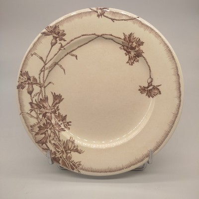 Assiette faïence Bordeaux Jules Vieillard "Grands Oiseaux" Plate blue bird 