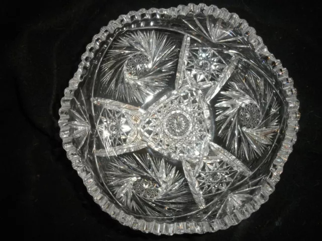 Beautiful Bohemian/Czech style Hand Cut Lead Crystal Bowl // Exquisite