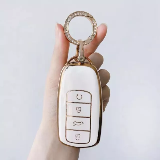 TPU Car Remote Key Fob Case Cover For Chery Omoda 5 Tiggo 7Pro Beige