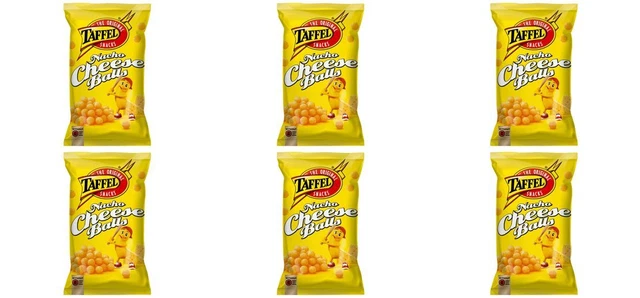 6 x palline di formaggio mais Taffel, 5,8 once. (165 g.)