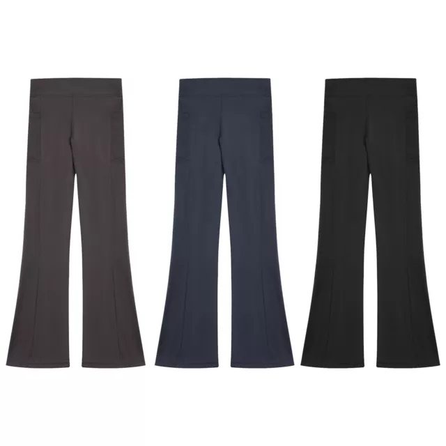 Leggings con fondo a campana bambine pantaloni yoga danza moderna ginnastica yoga morbido