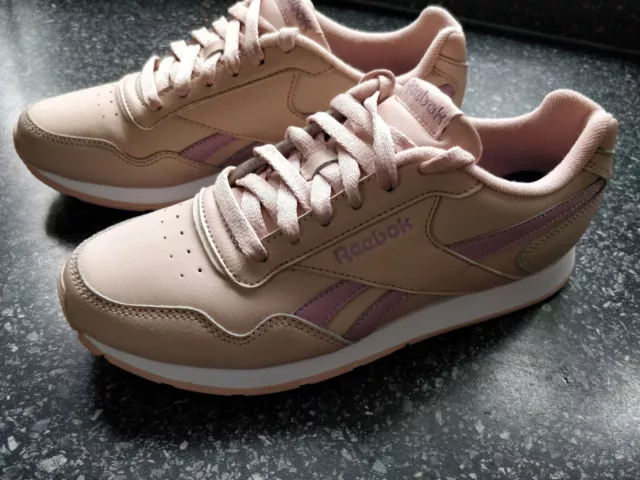 Ladies  Girls Reebok Royal Glide Pale Pink Nude Ortholite Trainers Size 5 (38)