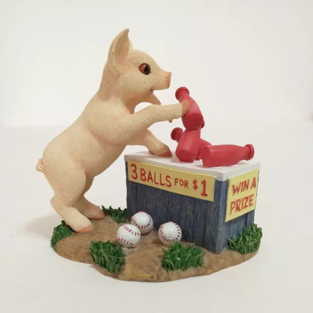Hamilton Pig Figurine Farm Livin' Fun At The Fair Collection "Ball Toss"