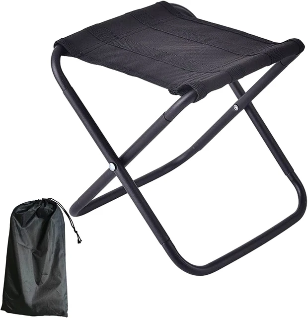 Exgox Folding Chair Outdoor Chair Compact Lightweight (Black)