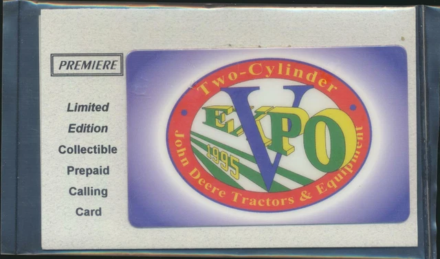 Set of 5 1990's John Deere 2 Cylinder Tractor Phone cards