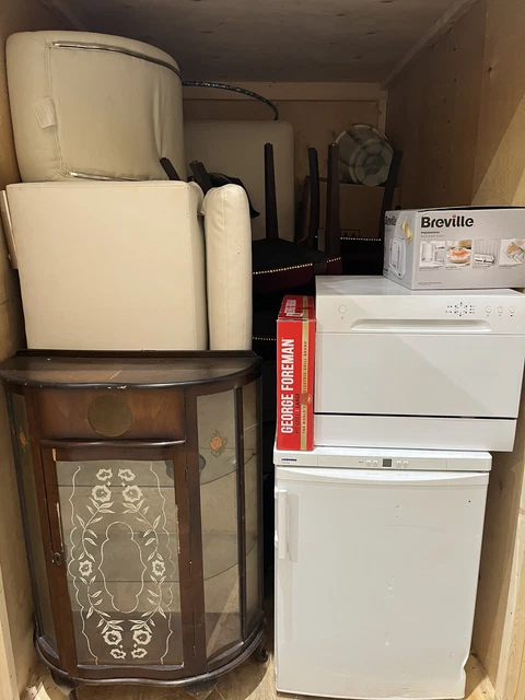 Abandoned Storage Room: Sofa, New George Foreman Grill, New Toaster. Z698