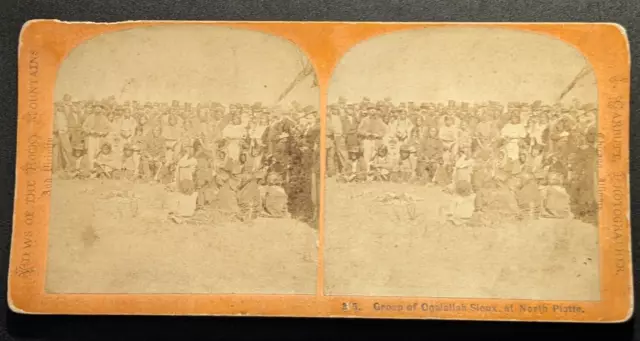 Native American Stereoview Photo Sioux Indian North Platte Nebraska Carbutt