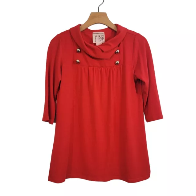 CO OP Barneys New York Womens Scoop Neck Red Top