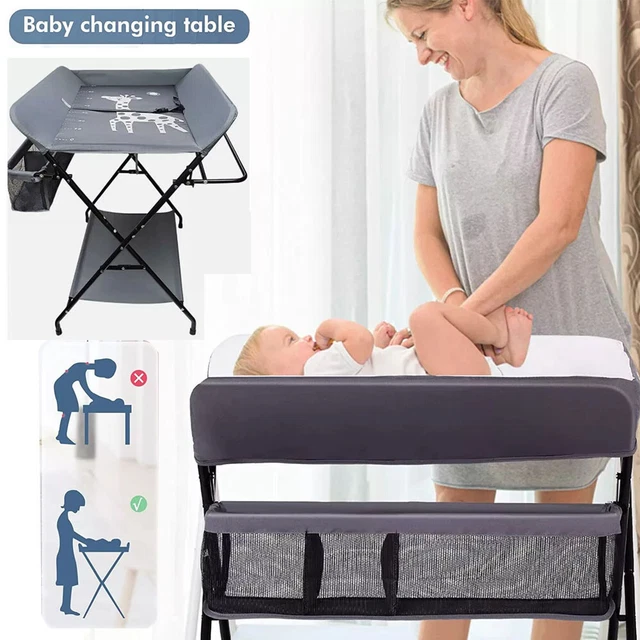 BABY CHANGER UNIT Table Folding Nursery Unit Changing Station Storage