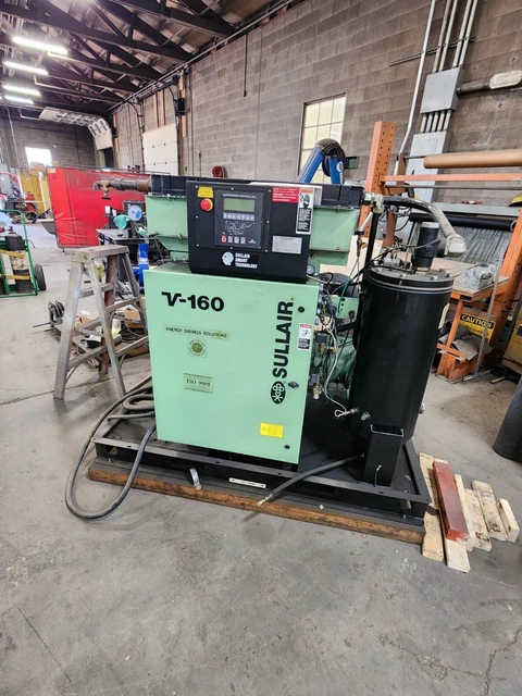 Sullair V160 Rotary Screw Air Compressor 100 HP V160-100l/A Sullair V160 Rotary Screw Air Compressor 100 HP V160-100l/A