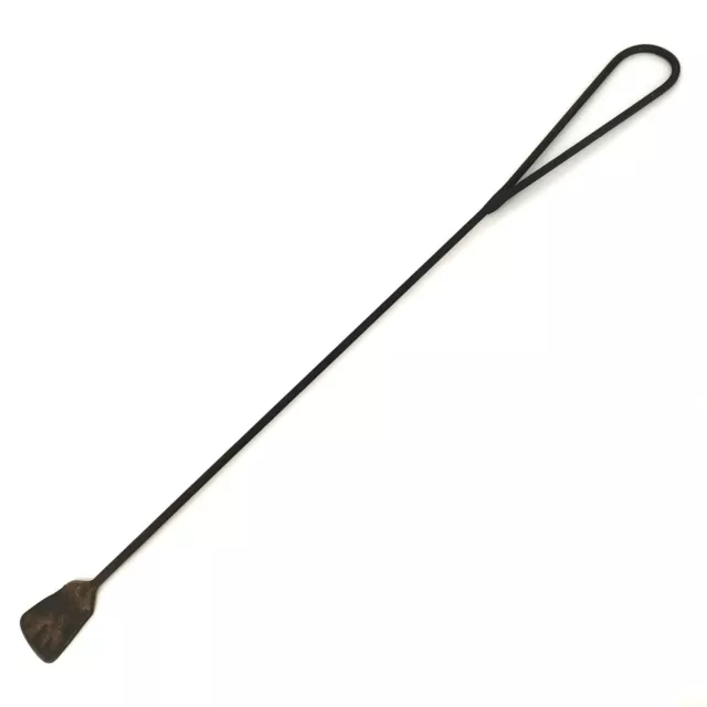 Antique American Colonial Wrought Iron Long Handled Peel Spatula Mini Blade