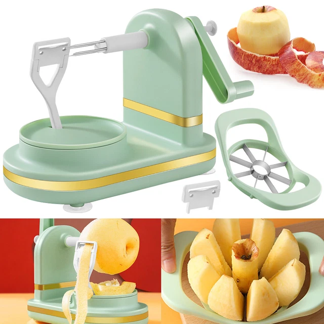 Rotating Fruit Cutter PEELER SLICER STAINLESS Steel Slicer Adjustable Rotary Fruit Corer