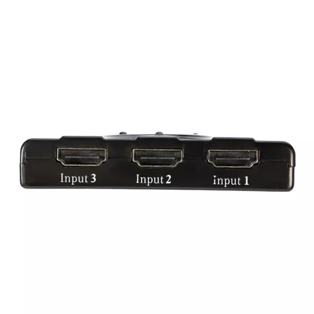 Black 3 Port Multi Display Auto Switch Hub Box Splitter 1080P HD TV Ada QCS