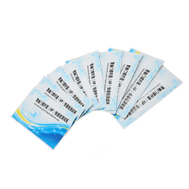 10 Pcs Helicobacter Pylori Test Papier Sûr Propre Détection Rapide Précise H