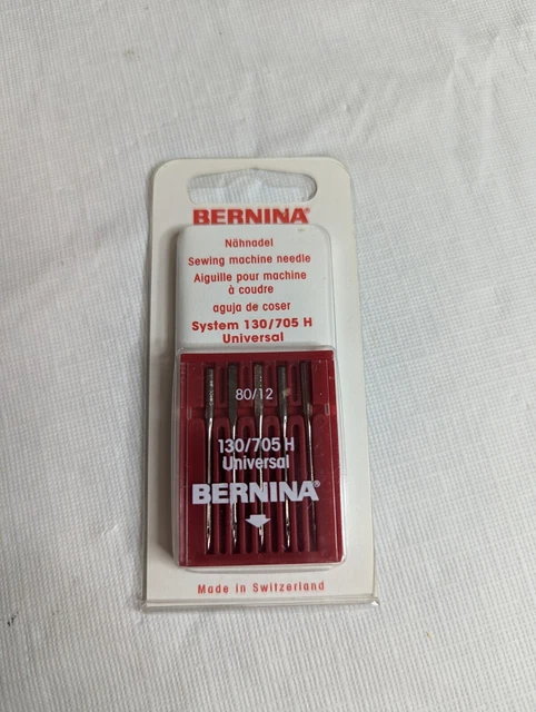 Sistema de agujas de máquina de coser Bernina 130/705H universal tamaño 80 - paquete de 5