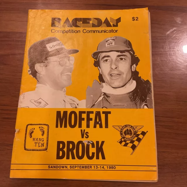 Raceday Competition Communicator Magazine Moffat Versus Brock