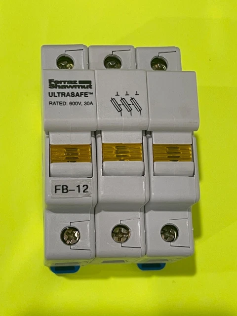 Ferraz Shawmut USM3I 600V 30A 3P UltraSafe Fuse Holder W/LED INDICATOR LOT OF 2