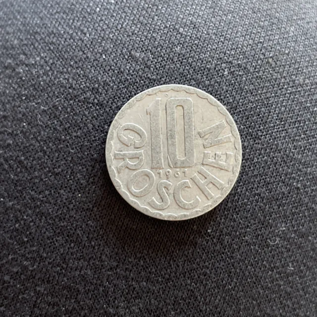 Austria 1961 10 Groschen Coin KM#2878  (tk262)