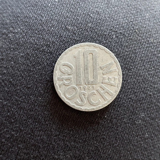 Austria 1961 10 Groschen Coin KM#2878  (tk262)