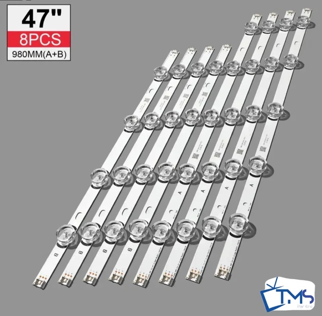 KIT TIRA LED REPUESTO BACKLIGHT TV LG COMPATIBLE 47 PULGADAS DRT 3.0 A