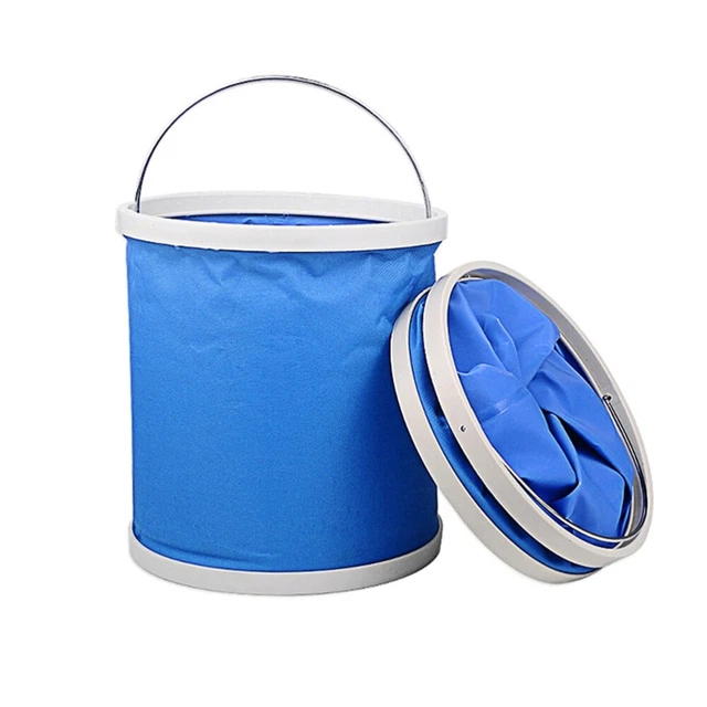 Navaris Seau Pliable 10L - Seau Portatif Usage Intérieur et Extérieur