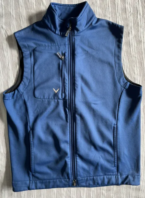 Callaway Golf Vest Size Small Weather Series Full Zip/Blue.