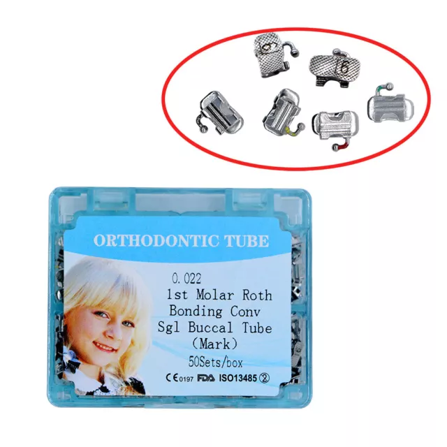 Dental orthodontic tube 022 roth bonding convertible single with mark50sets/box