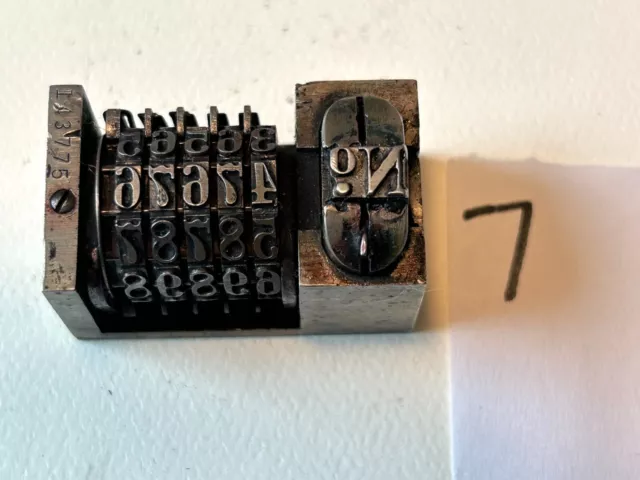 Antique Wetter Numbering Machine Letterpress NONPARREIL  RARE  t7