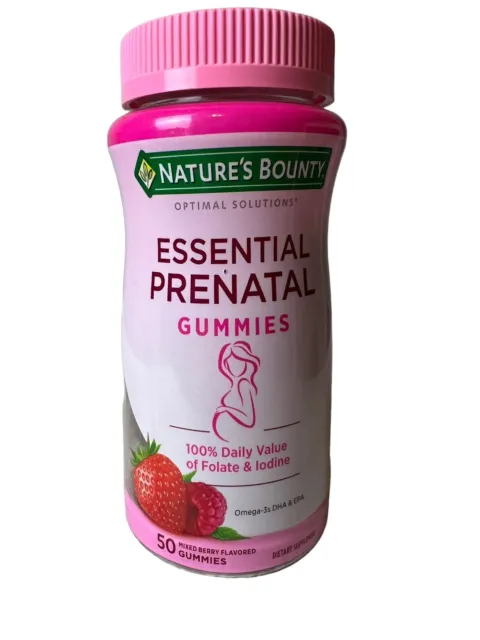 Nature's Bounty Women's Essential Prenatal Mixed Berry Gummies, 50ct ex 7/24