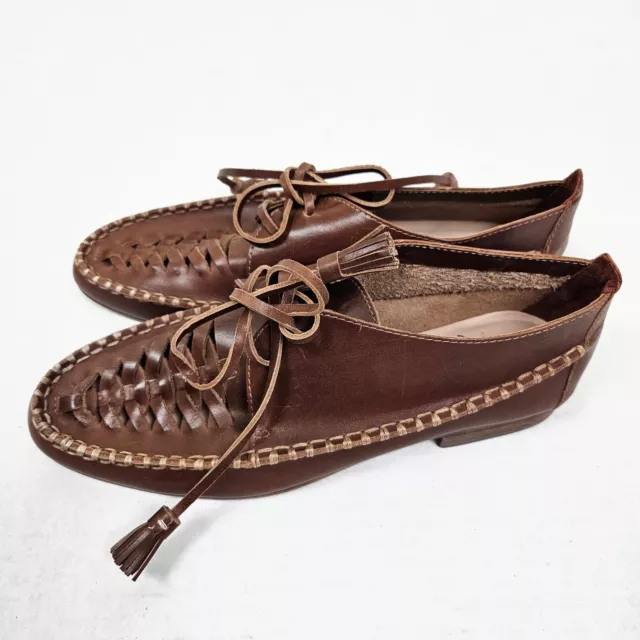 The Great Leather Moccasin Cutout Lake Loafers Size 6.5 2