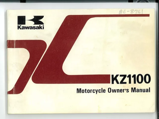 Kawasaki 1981 Model KZ1100 Owner's Manual - 99920-1139-01 (KZ1100-A2)