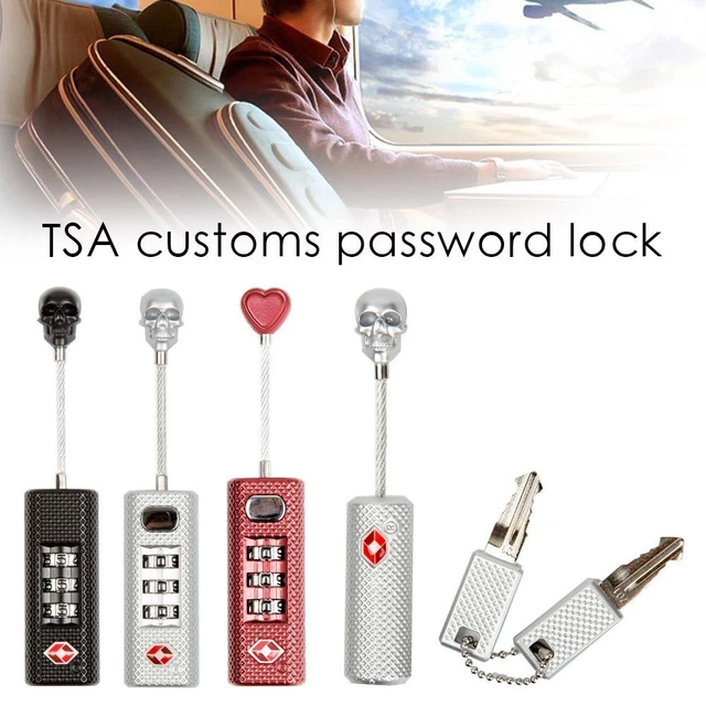 Lock Skull Metal Luggage Locks 3 Dial Digit Combination Lock Safely Code Lock