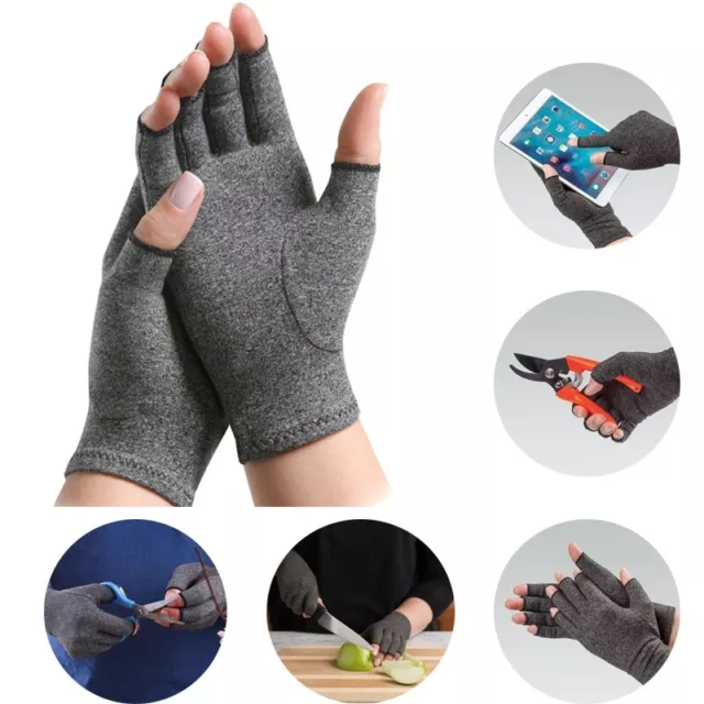 Ladies Compression Anti Arthritis Gloves Pain Relief Therapy Hand Wrist Support