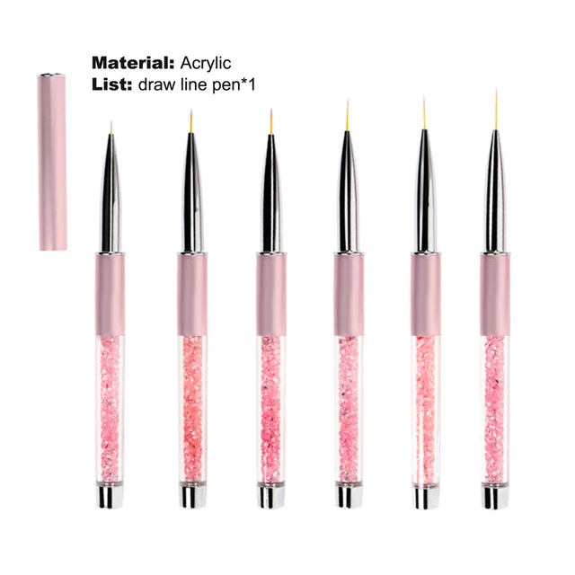 Pluma delineador de uñas colores suaves mezcla cepillo de uñas profesional dibujo a mano puntas línea 7