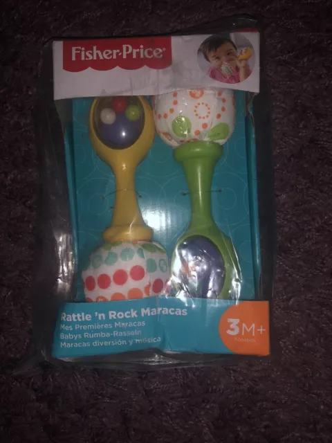  Fisher-Price Baby Toys Rattle 'N Rock Maracas, Set of 2 Soft  Musical Instruments for Infants 3+ Months, Green & Yellow (Pack of 2) :  Toys & Games