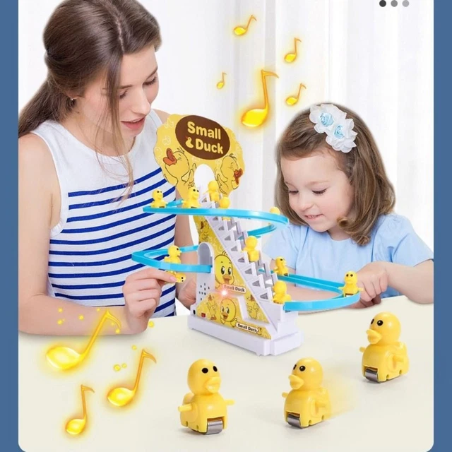 Jouet Toboggan Canard Stronrive - Canards Musicaux Lumineux Escaladant - Jeu Éducatif Enfant - 27,5cm