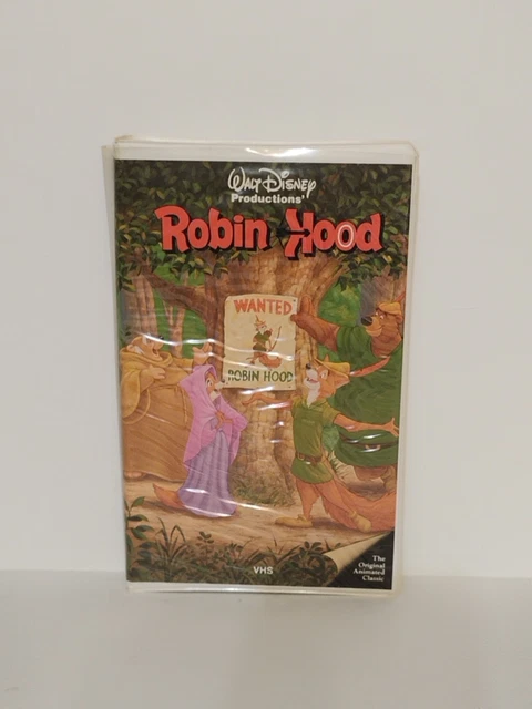 WALT DISNEY ROBIN Hood VHS Black Diamond Classics Rare Cover Art