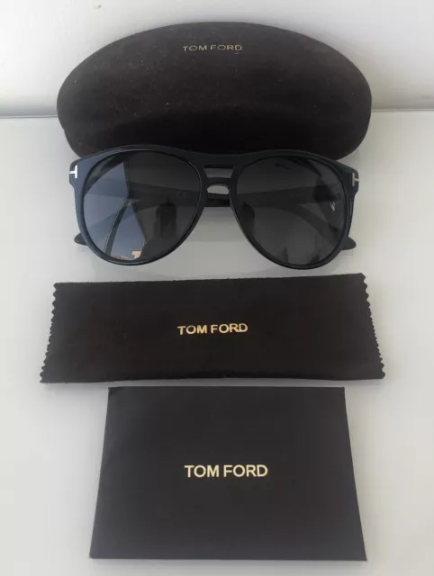 TOM FORD CALLUM TF289 01N SUNGLASSES 57 15 140  Shiny  Black