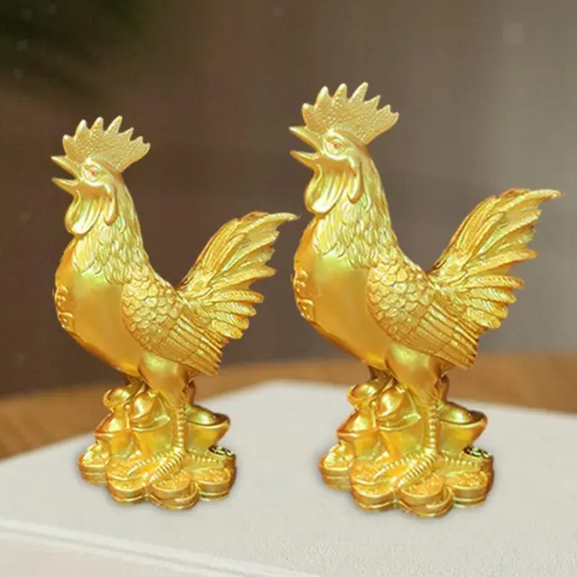 Ornamento da collezione in resina con statua di pollo per festival da tavolo