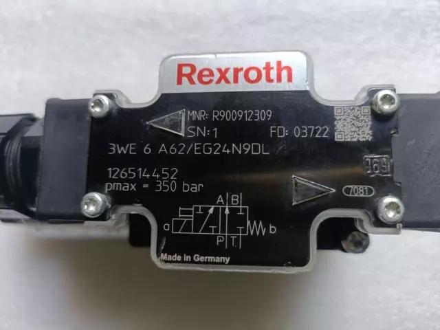 REXROTH Rexroth 3 WE 6 A62 3WE 6 A62/EG24N9DL Directional Control Valve