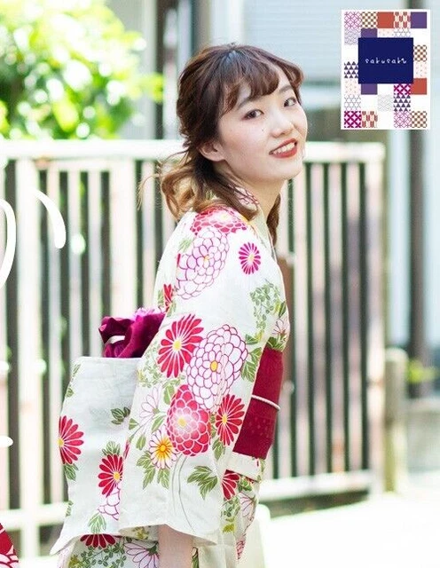 [YUKATA] KIMONO Obi Belt Sandal Set JAPAN Kyoto A07 Japanese Women's Traditional