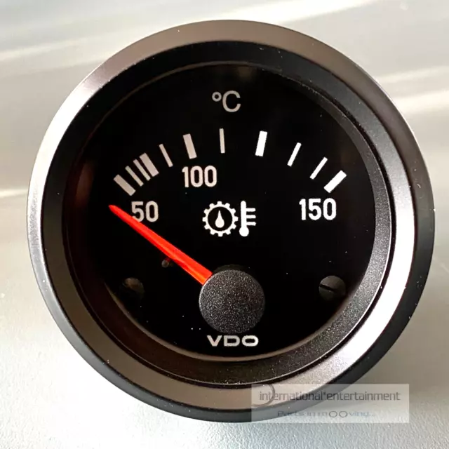 VDO  24V  ÖLTEMPERATUR ANZEIGER 50 -  150°  ZUSATZ INSTRUMENT OEL GAUGE  52mm