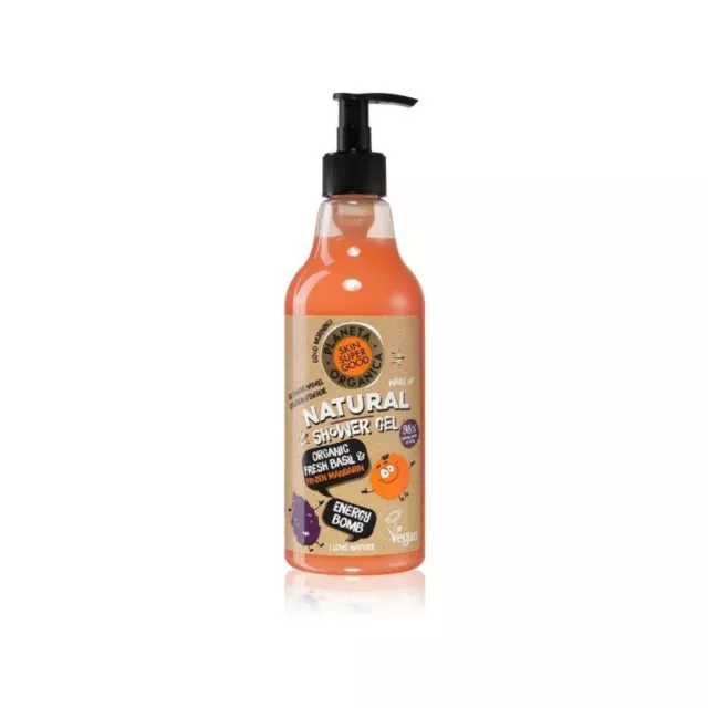 PLANETA ORGANICA Energy bomb shower gel with mandarin and basil 500 ml