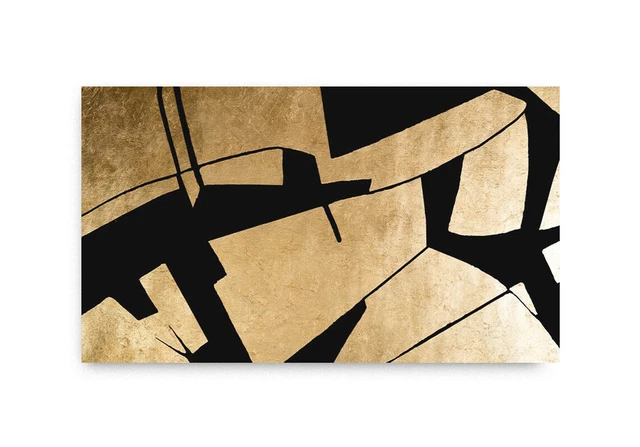 QUADRO DIPINTO A mano su tela intelaiato Gold series44 colore oro