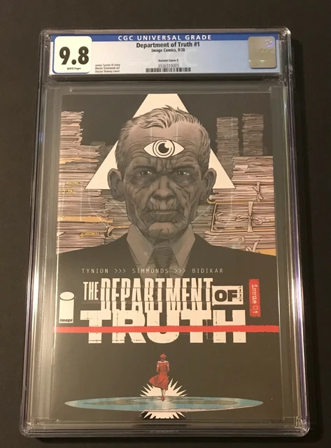 DEPARTMENT OF TRUTH #1 1:10 Variant CGC 9.8 White pages Tynion Image Comics