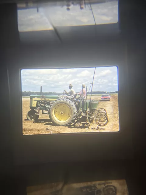 35MM Slide Photo JOHN DEERE  620 TRACTOR * Seeding * Florida * Farmers