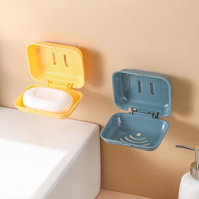 Suction Cup Soap Dish Tray Box Bathroom Holder Storage Case Plate Home Supplies